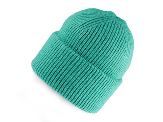 Dámská zimní čepice s králičí vlnou a jemným lurexem - 1 ks - 5 tyrkys