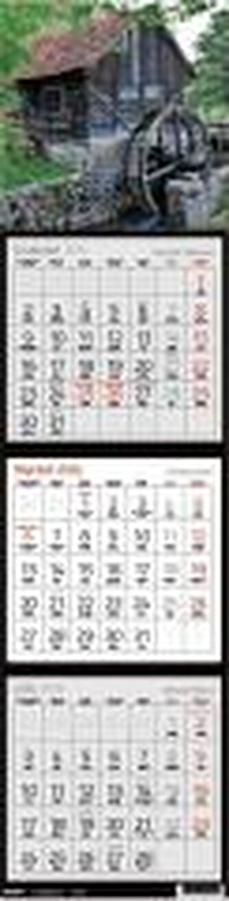 Kalendarz 2026 trójdzielny kwadratowy MIX