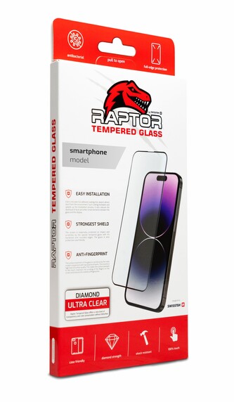 SWISSTEN RAPTOR DIAMOND ULTRA CLEAR 3D TEMPEROVANÉ SKLO PRO APPLE IPHONE 17 ČERNÉ