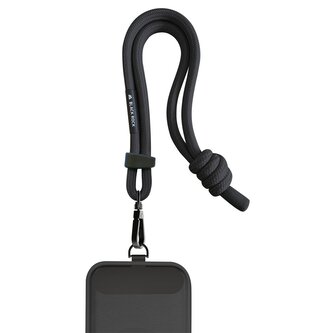 Black Rock Universal Wrist Band Lanyard, šňůrka/ poutko na mobil, s karabinkou, 25 cm, černá