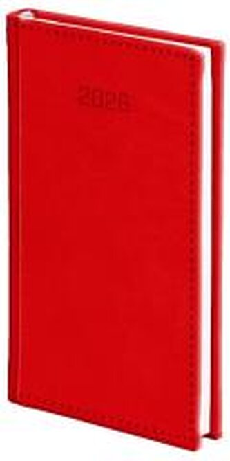 Kalendarz 2026 A6 tygodniowy Vivella czerwony