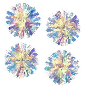 Koule s duhovým efektem Ø20 cm, set 4 ks