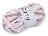 Pletací žinylková příze Dany 100 g - 1 ks - 1 růžová nejsv. béžová světlá