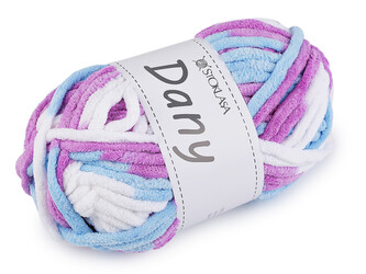 Pletací žinylková příze Dany 100 g - 1 ks - 2 fialová sv. modrá světlá