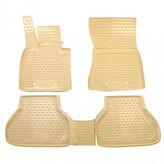 Gumové autokoberce BMW X6 2008-2014 (E71, béžové)