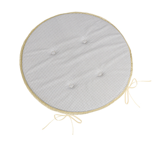 Sedák Adéla kulatý hladký - Šedá,Bílá - průměr 40 cm
