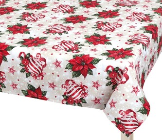 Ubrus VÁNOCE - Červená,Zelená,Bílá - 100x100 cm