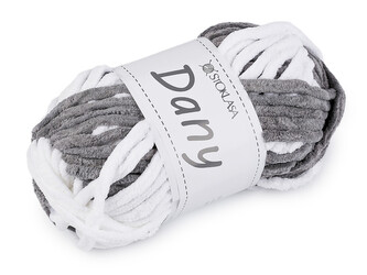 Pletací žinylková příze Dany 100 g - 1 ks - 4 šedá