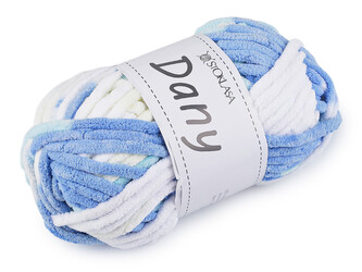 Pletací žinylková příze Dany 100 g - 1 ks - 3 modrá jemná mint