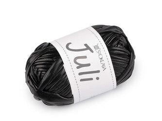 Pletací příze Juli metalická 100 g - 1 ks - 8 černá