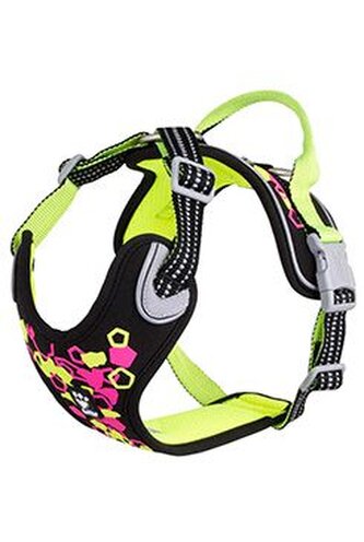 Postroj Hurtta Weekend Warr.Neon II lékořicový 65-80