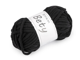 Pletací žinylková příze Bety 100 g - 1 ks - 10 černá