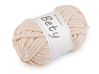 Pletací žinylková příze Bety 100 g - 1 ks - 3 béžová sv.-hnědá