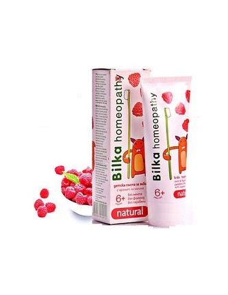 BILKA HOMEOPATHY: Dětská zubní pasta 6+ s vůní malin 50ml TML K1754