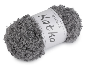 Příze pletací kudrnatá Katka 100 g - 1 ks - 8 šedá
