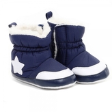 Zimní kojenecké capačky/botičky s kožíškem Star - granátové, vel. 68/80; 68-80 (6-12m)