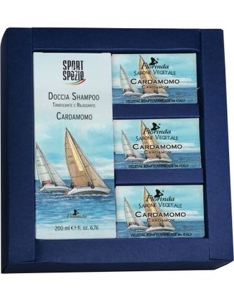 FLORINDA SPORT&SPEZIE: Dárkový set pro muže na základě kardamomu (200ml, 3x50g) TML K1931
