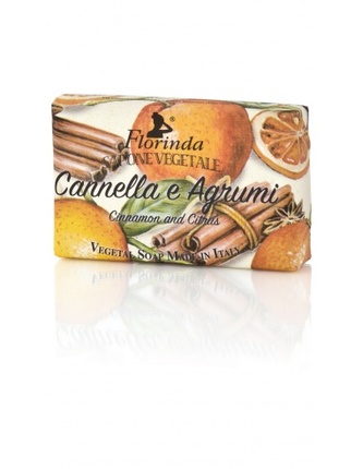 FLORINDA: Rostlinné mýdlo "Skořice-Citrus" (Canella e Agrumi) 50g TML K2028