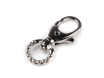 Kovová karabina otočná zdobená, průvlek 11 mm - 200 ks - nikl