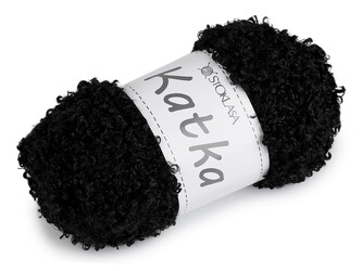 Příze pletací kudrnatá Katka 100 g - 1 ks - 9 černá