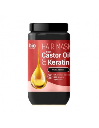 BIO NATURELL: Maska na vlasy „Černý ricinový olej a keratin“ 946ml  K2666