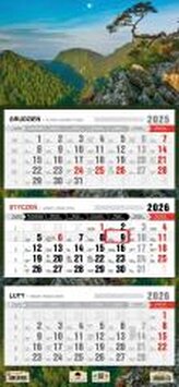 Kalendarz 2026 trójdzielny płaska główka Sokolnica