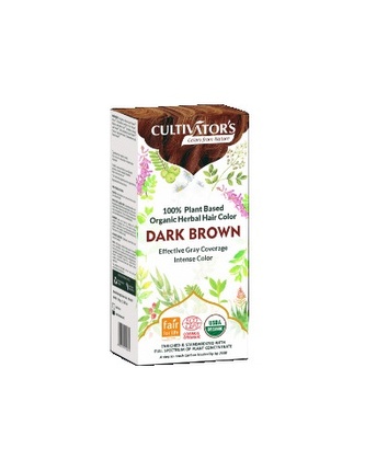 CULTIVATOR: Organická rostlinná barva na vlasy-TMAVĚ HNĚDÁ 100g  K2532