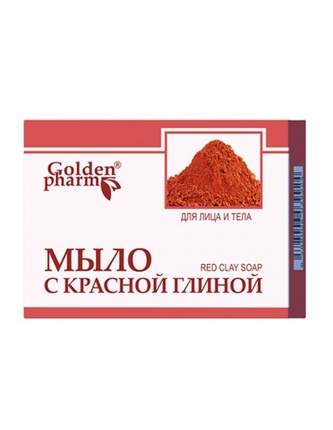 GOLDEN PHARM: Mýdlo s červeným Kaolínem 70g  K2690