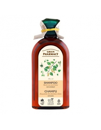 GREEN PHARMACY: Šampon proti lupům „Březový dehet a zinek“ 350ml  K029