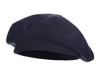 Dámský pletený baret - 1 ks - 4 modrá pařížská