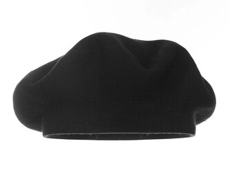 Dámský pletený baret - 1 ks - 5 černá