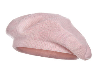 Dámský pletený baret - 1 ks - 1 růžová nejsv.