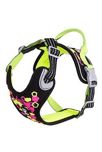 Postroj Hurtta Weekend Warr.Neon II lékořicový 40-50