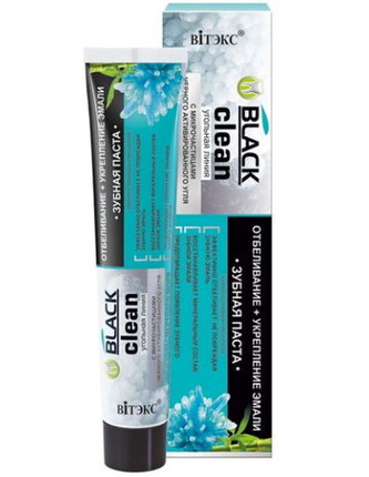 BLACK CLEAN: Zubní pasta „Bělení a posílení zubní skloviny“ 85g TML K1769