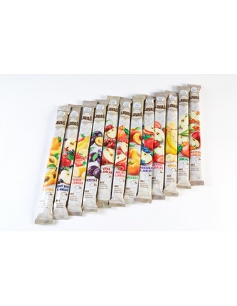 Osvěžující ovocné trubičky (Lavaš) OSTRUŽINA+JABLKO bez cukru 140g TML P0004