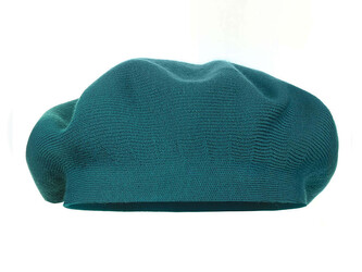 Dámský pletený baret - 1 ks - 4 petrolejová