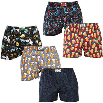 5PACK pánské trenky Styx art klasická guma vícebarevné (5A1378145) M