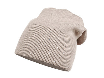 Dámská / dívčí zimní čepice s kamínky - 1 ks - 3 béžová světlá