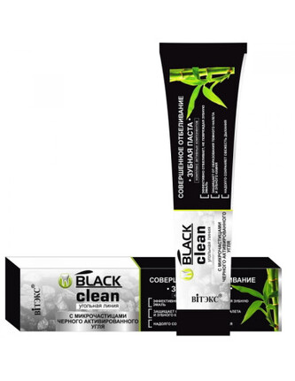 BLACK CLEAN: Zubní pasta „Dokonalé bělení“ s mikročásticemi černého uhlí 85g TML K1770