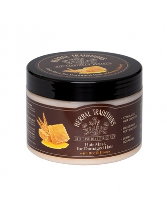 HERBAL TRADITIONS: Maska na poškozené vlasy „Žito a med“ 300ml  K1254