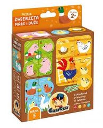 CzuCzu Puzzle Zwierzęta małe i duże 2+