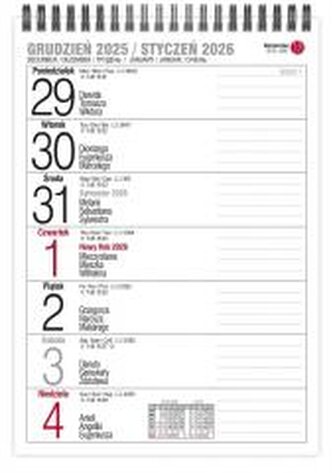 Kalendarz 2026 A5 biurkowy tygodniowy MIX
