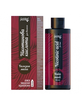 GOLDEN PHARM: Balzám-maska na vlasy s kys. nikotinovou 200ml  K2656