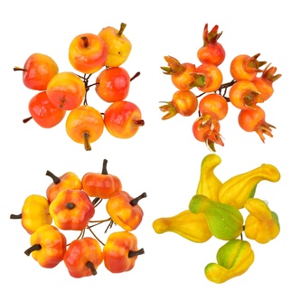 Přízdoby dýně, jablíčka, šípky, mix druhů, set 4 ks