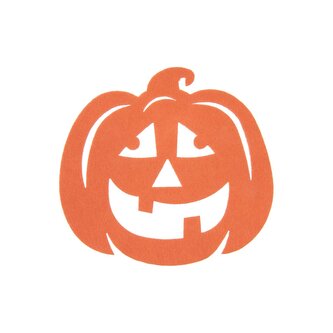 Podtácek-dekorace polyester Halloween dýně 4 ks