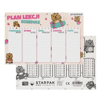 Plan Lekcji Tabliczka Mnożenia A5 Kuoka 25szt