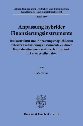 Anpassung hybrider Finanzierungsinstrumente