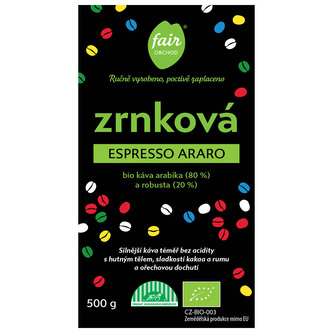 Fairobchod Bio zrnková káva Espresso Araro, 500 g