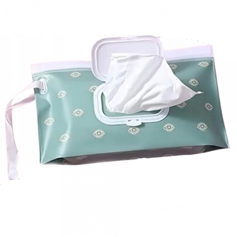 Pouzdro/obal na vlhčené ubrousky, Oči - zelený