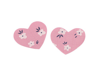 Nažehlovačka srdce - 10 ks - 3 růžová